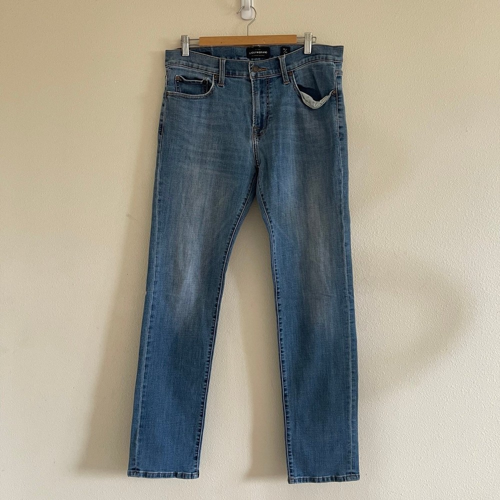 Lucky Brand 221 Straight Light Wash Blue Jeans Size 3434
